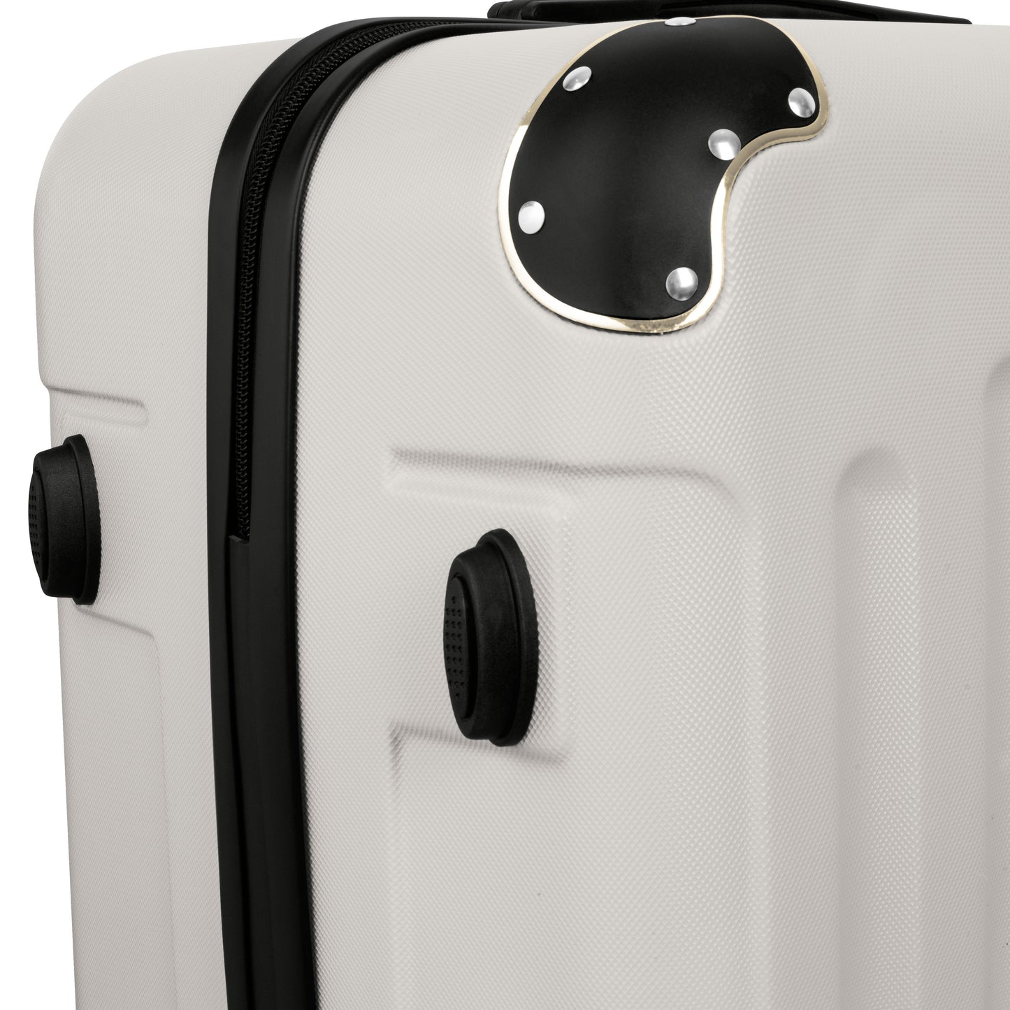 Swiss Hufeisen 3-Piece Travel Luggage Set - Cream & Gold