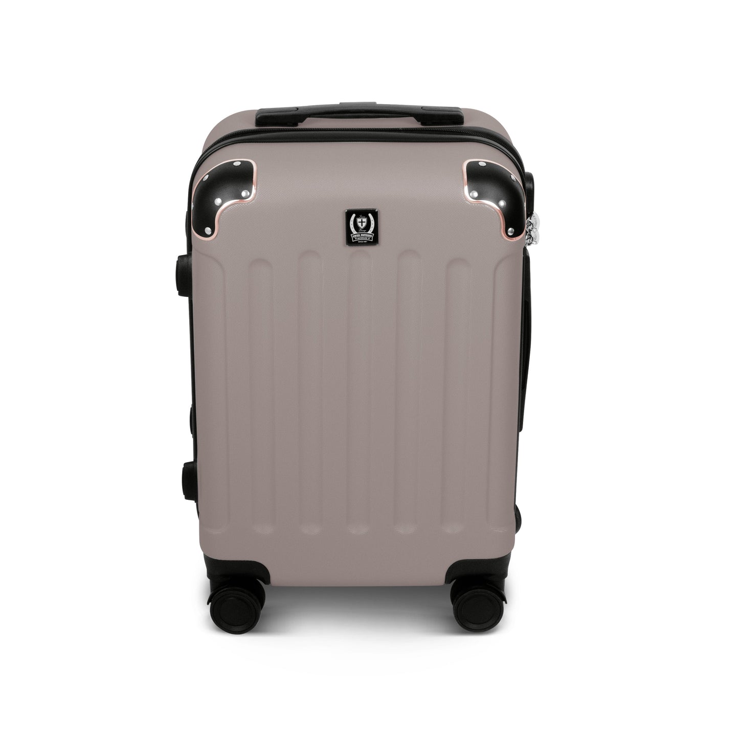 Swiss Hufeisen 3-Piece Travel Luggage Set - Taupe & Rose Gold
