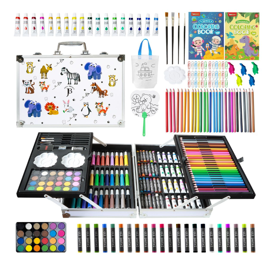 Jack Brown Mega Deluxe Pro Art & Craft Set with Aluminum Box - 190 Piece