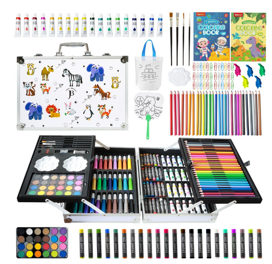 Jack Brown Mega Deluxe Pro Art & Craft Set with Aluminum Box - 190 Piece