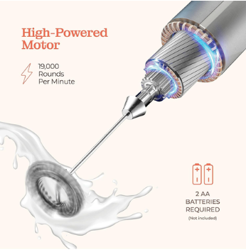 Jane Becker Milk Frother Handheld Electric Foam Maker for Coffee - 1800RPM