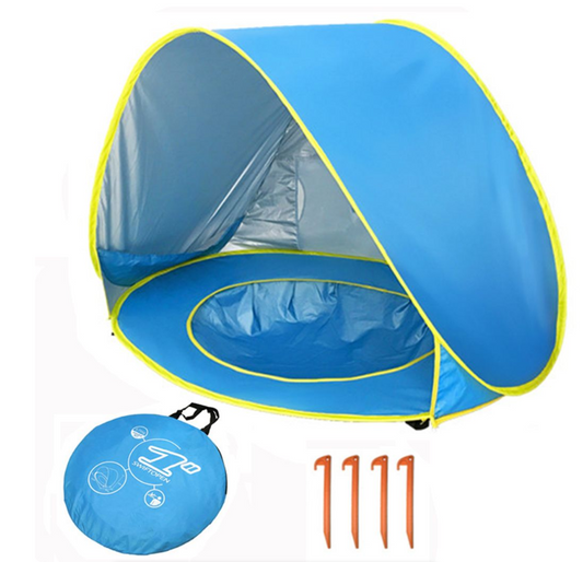 Baby Beach Tent with Pool - Pop Up Shade UV Protection Sun Shelter UPF 50+