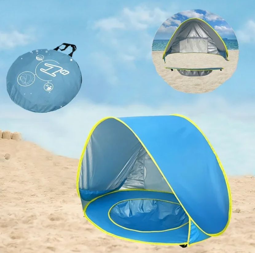 Baby Beach Tent with Pool - Pop Up Shade UV Protection Sun Shelter UPF 50+