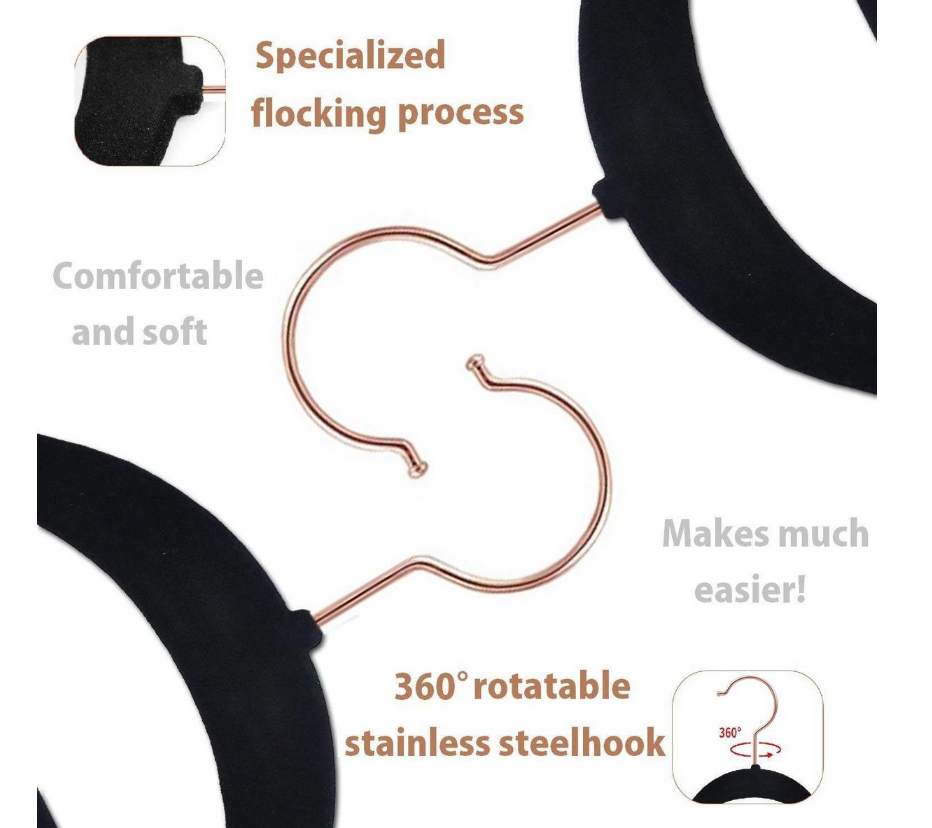 Jack Brown 30-Pack Premium Velvet Hangers - Non Slip & Space Saving