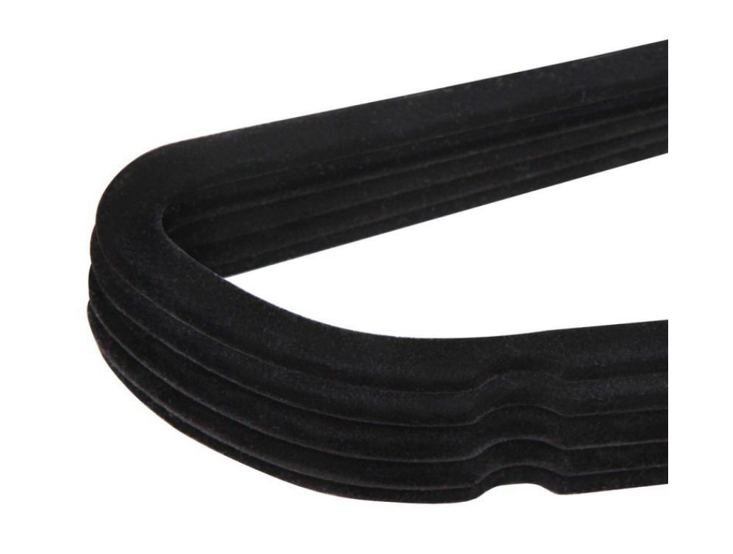 Jack Brown 50-Pack Premium Velvet Hangers - Non Slip & Space Saving - Black