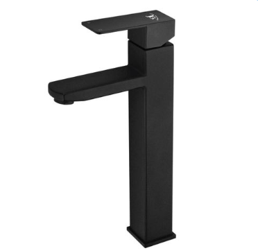 Jack Brown Square Tall Bathroom Basin Mixer Tap With Hose