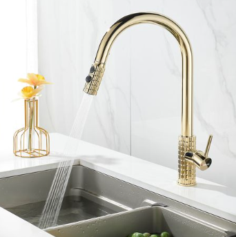 JOHLER Pull-Out Kitchen Faucet - German Quality - Gun Metal gold