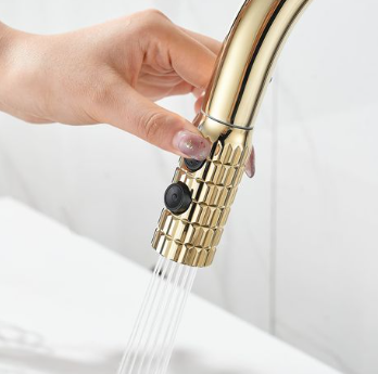 JOHLER Pull-Out Kitchen Faucet - German Quality - Gun Metal gold