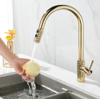 JOHLER Pull-Out Kitchen Faucet - German Quality - Gun Metal gold