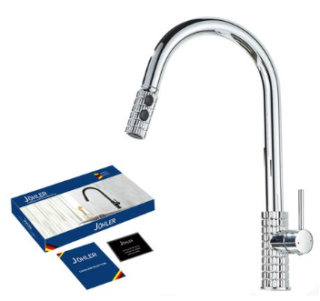 JOHLER Pull-Out Kitchen Faucet - German Quality - Gun Metal Sliver