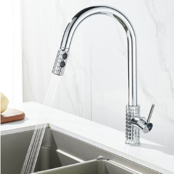 JOHLER Pull-Out Kitchen Faucet - German Quality - Gun Metal Sliver
