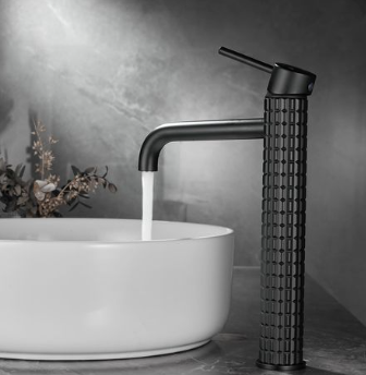JOHLER Tall Basin Mixer with Hose - German Quality - Matt Black