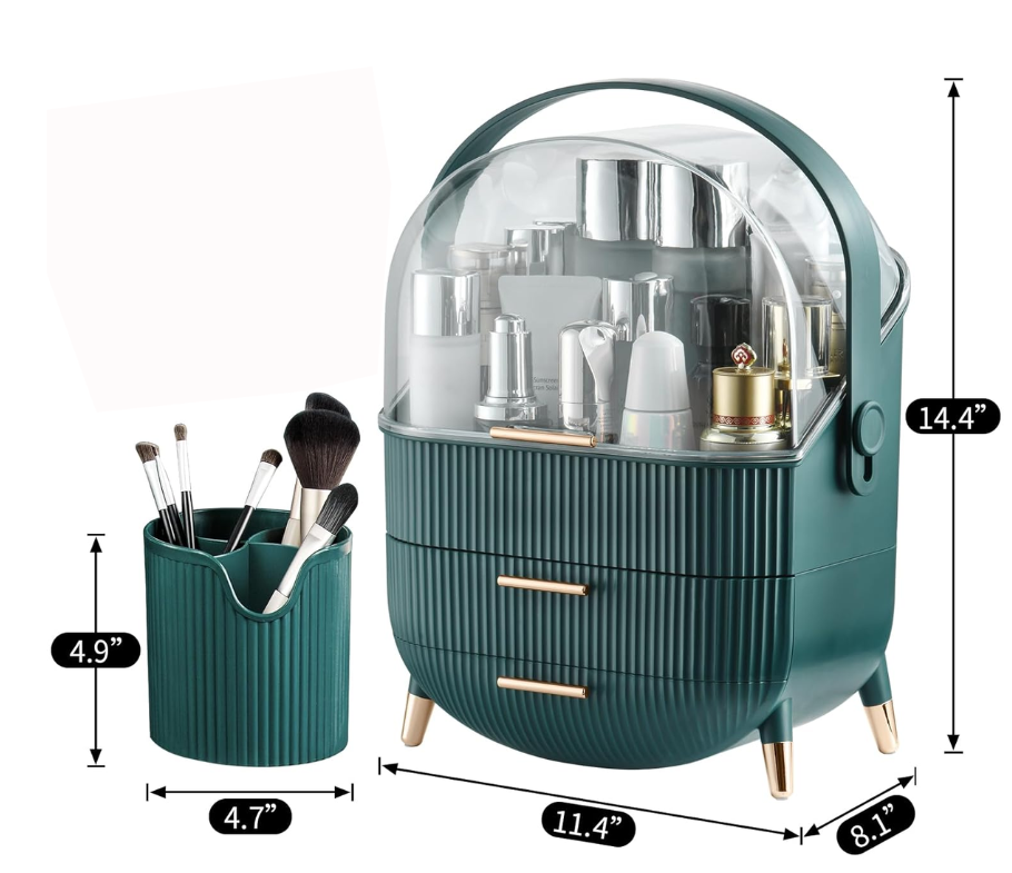 Jack Brown Make-up and Cosmetic Large Portable Storage Organizer