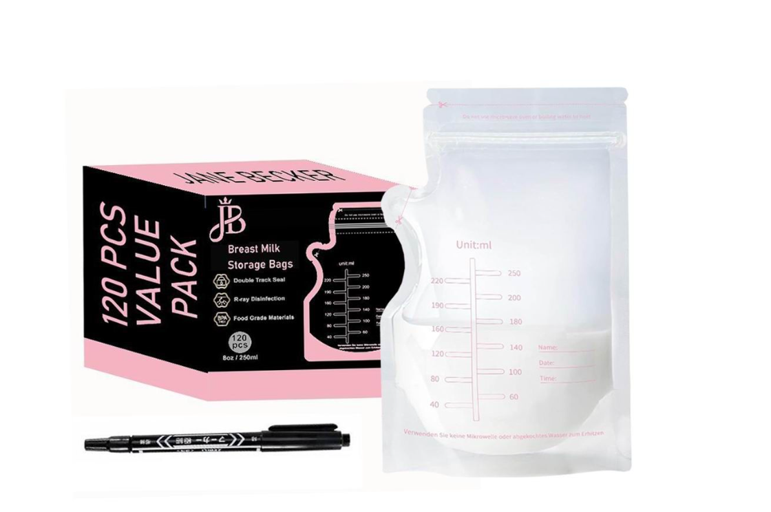 Jane Becker 120 Piece Breast Milk Storage Bags - Value Pack