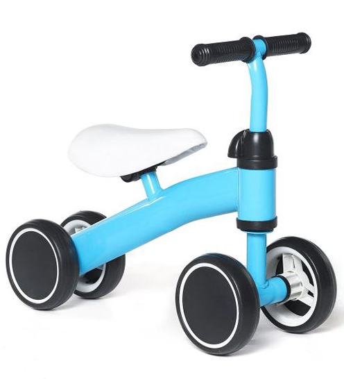 Jack Brown Baby Balance Double Wheel Bike No Foot Pedal Riding - Blue