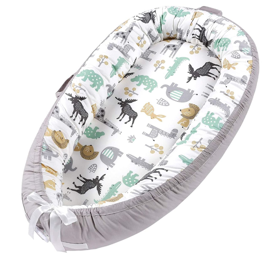 Jack Brown Baby Nest,Baby Lounger Co-Sleeping Baby Bassinet for Bed Newborn - Circus