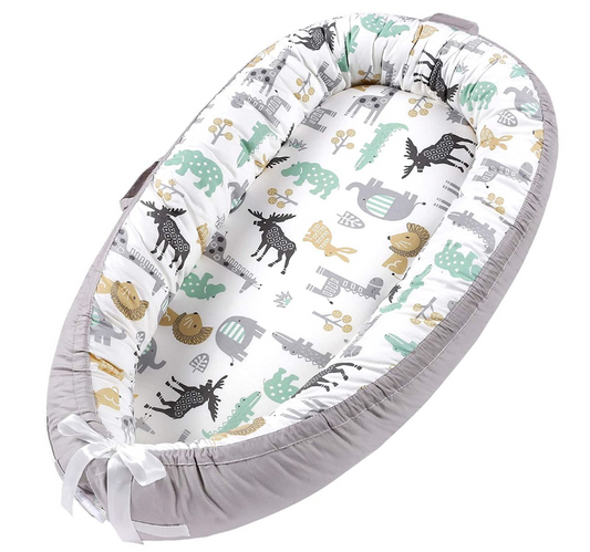 Jack Brown Baby Nest,Baby Lounger Co-Sleeping Baby Bassinet for Bed Newborn - Circus