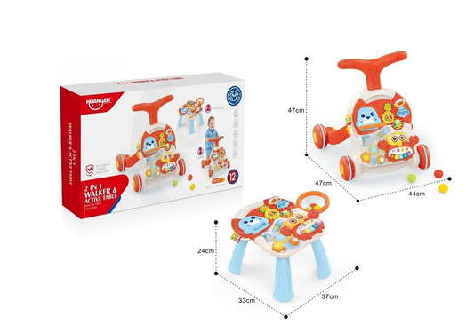 Jack Brown2-in-1 Baby Music Walker and Active Table Orange