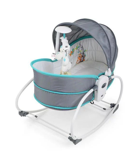 Jack Brown 5-in-1 Rocking Bounce Chair with Removable Bassinet and Melody