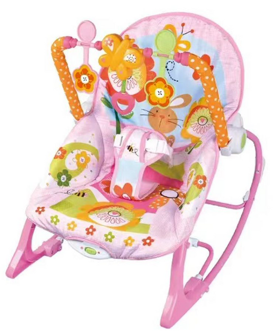 Jack Brown Infant-to-Toddler Baby Bouncing Musical Rocker Chair -PINK