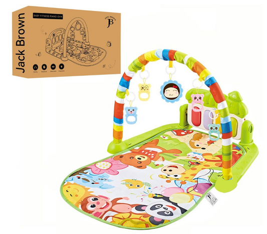Jack Brown Baby Play Gym Piano Fitness Rack Mat - Green