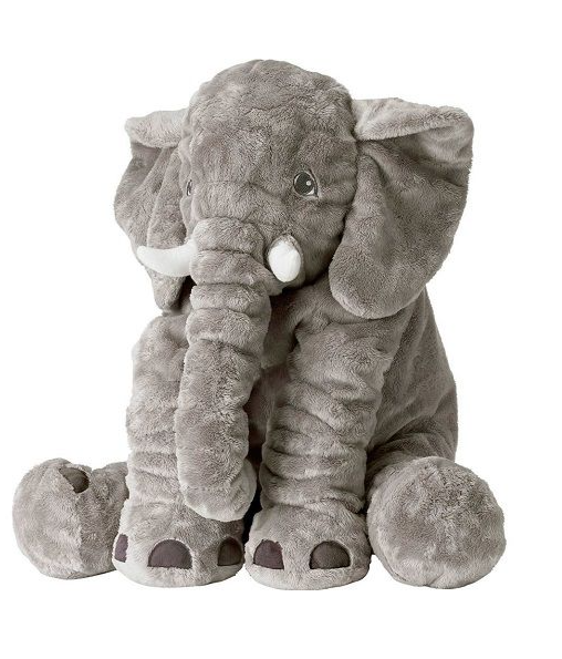 Jack Brown Baby Links Elephant Pillow - Light Grey