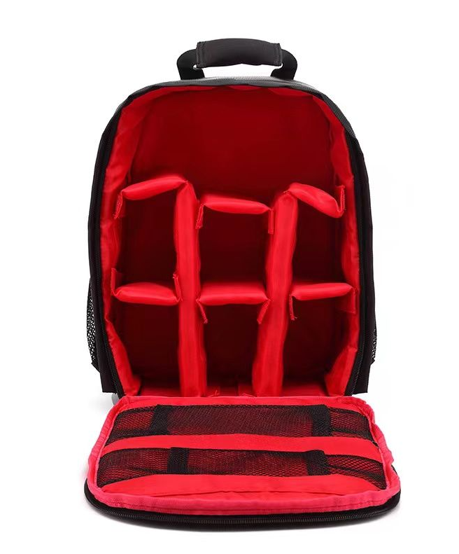 Jack Brown Waterproof Camera Backpack - Red
