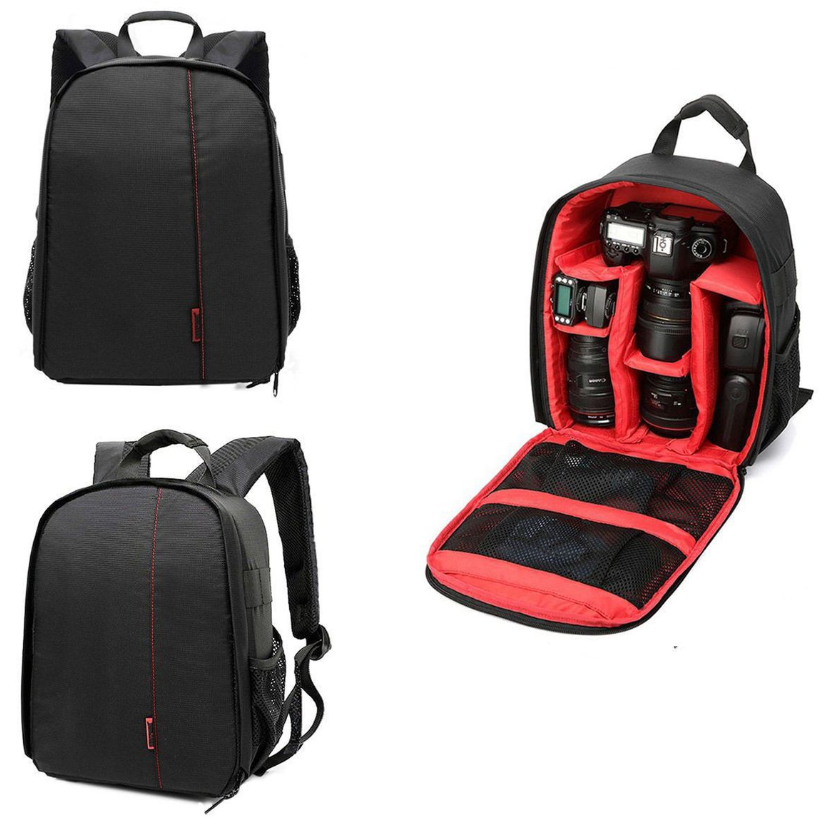 Jack Brown Waterproof Camera Backpack - Red