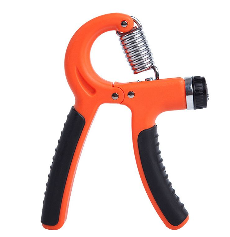 Jack Brown Hand Grip Strengthener with Automatic Count and Bag - 6 Piece Kit - Orange