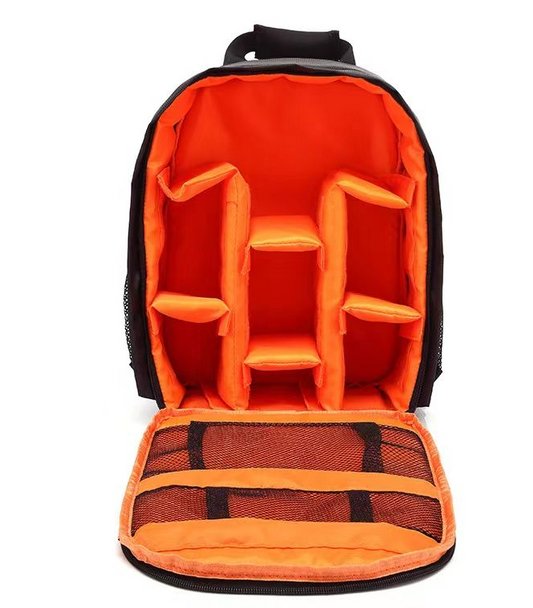 Jack Brown Waterproof Camera Backpack - Orange