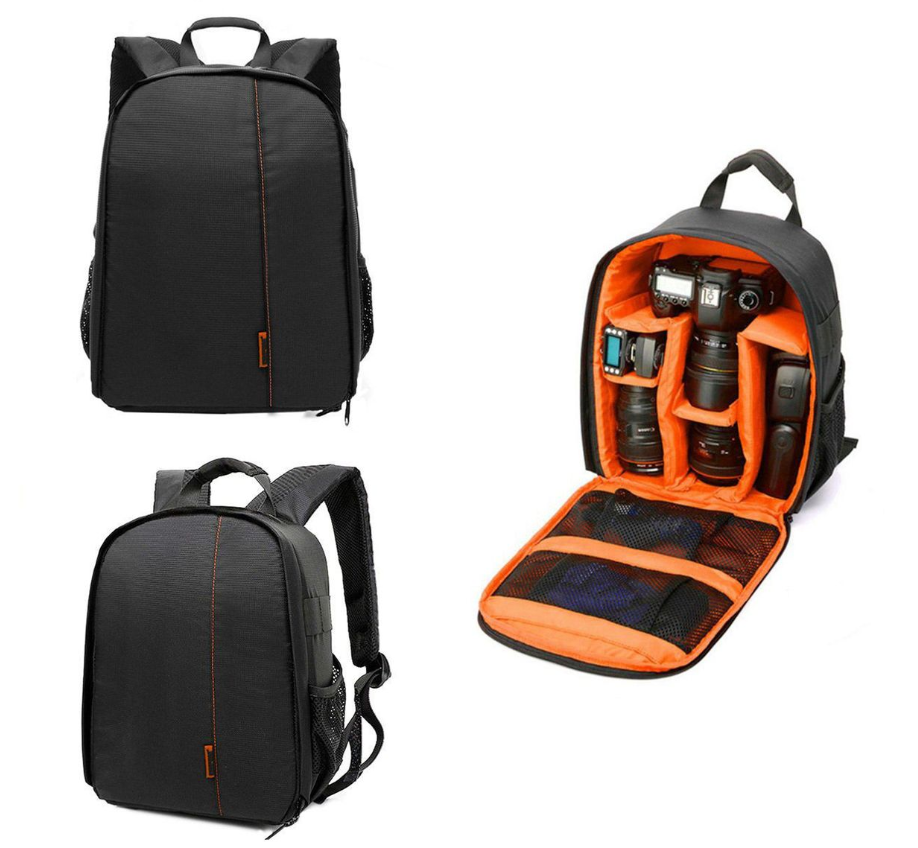 Jack Brown Waterproof Camera Backpack - Orange