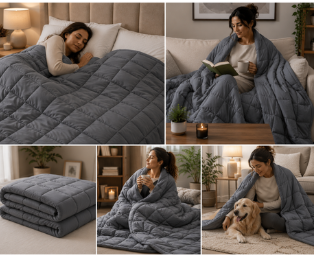 Jack Brown Anti Anxiety Weighted Blanket - 20LB (9.7kg) - King XL-152x203CM - Grey - King XL