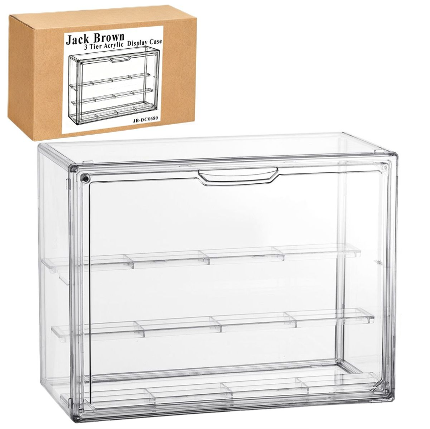 Jack Brown 3Tier Acrylic Stackable Clear Display Case Gift Stand Set 2 Pack