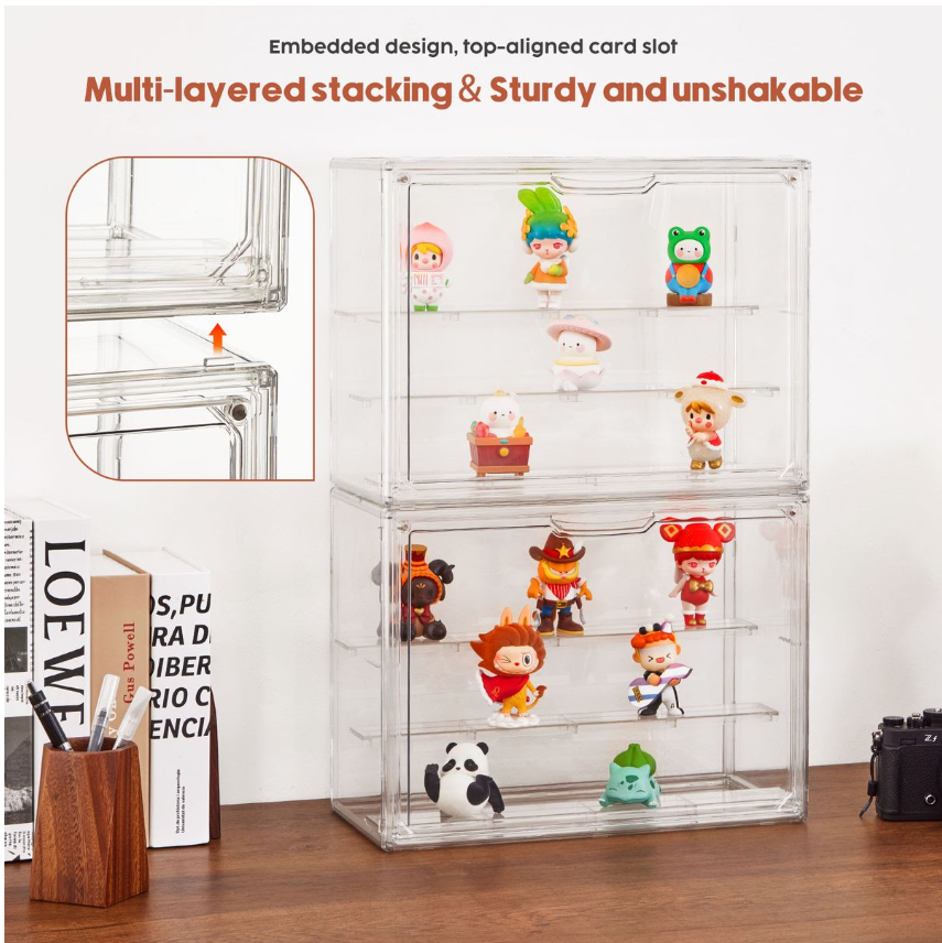 Jack Brown 3Tier Acrylic Stackable Clear Display Case Gift Stand Set 2 Pack