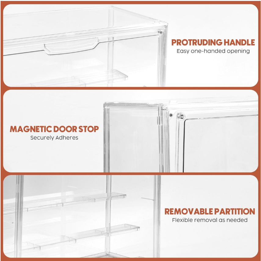 Jack Brown 3Tier Acrylic Stackable Clear Display Case Gift Stand Set 2 Pack