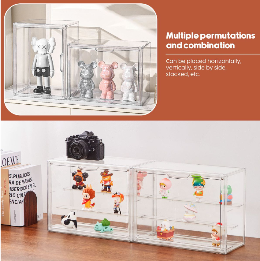 Jack Brown 3Tier Acrylic Stackable Clear Display Case Gift Stand Set 2 Pack