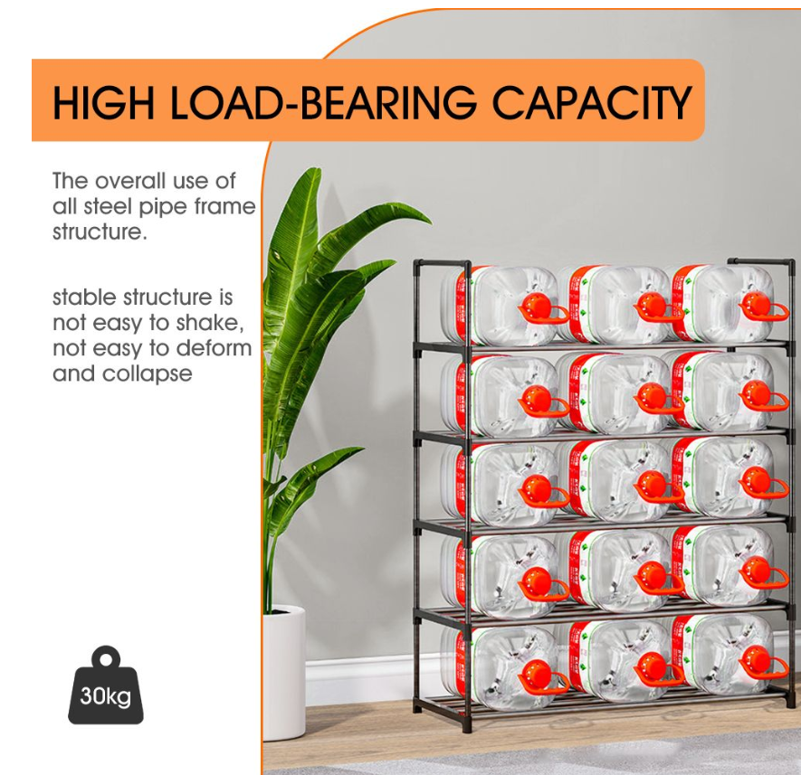 Jack Brown 5-Tier Shoe Rack Heavy Duty S/S Space Saver Organizer