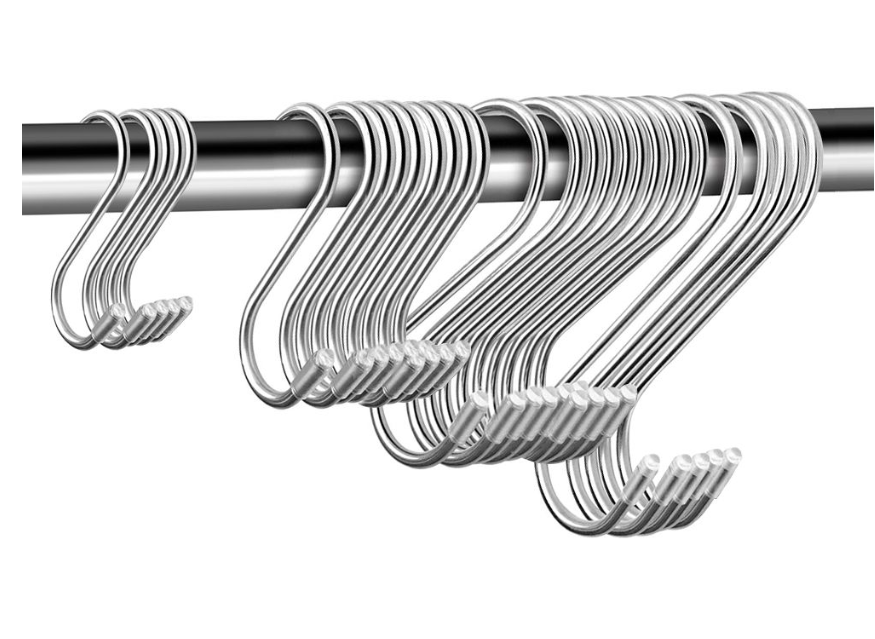 Jack Brown S Hooks For Hanging | 30 Steel S-Shaped Hooks, Space-Saver