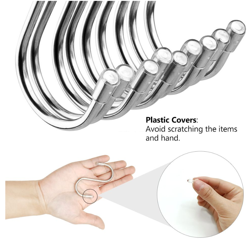 Jack Brown S Hooks For Hanging | 30 Steel S-Shaped Hooks, Space-Saver