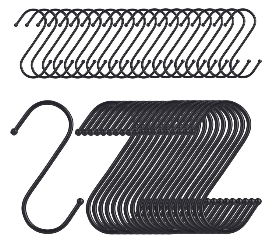 Jack Brown 40Pk Multi-Use S-Shaped Hooks-Home Kitchen S/Steel Hangers