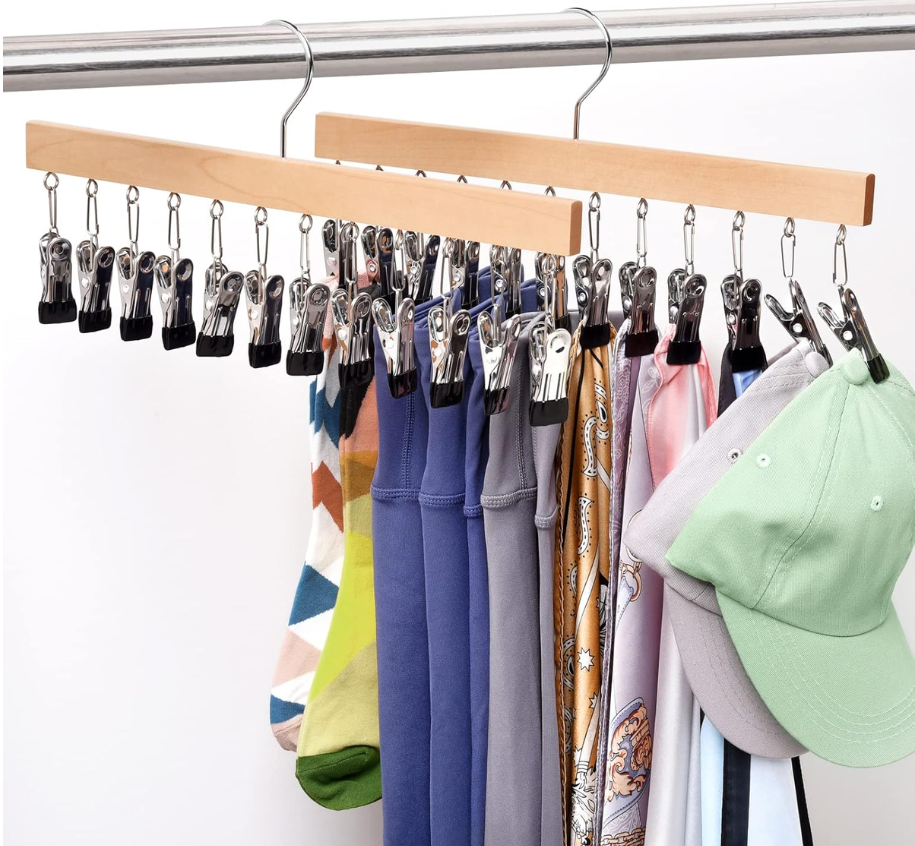 Jack Brown 2-Piece Multiclip Hanging Rack Clothes Dryin Hanger - Black