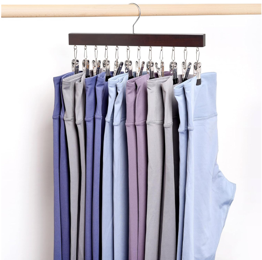 Jack Brown 2-Piece Multiclip Hanging Rack Clothes Dryin Hanger - Brown