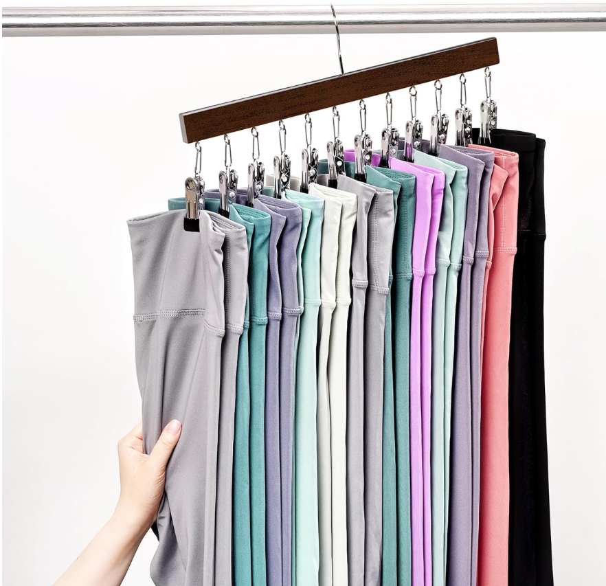 Jack Brown 2-Piece Multiclip Hanging Rack Clothes Dryin Hanger - Brown