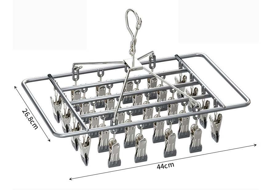 Jack Brown Stainless Steel Clothes Drying Hanger with 28 Pegs