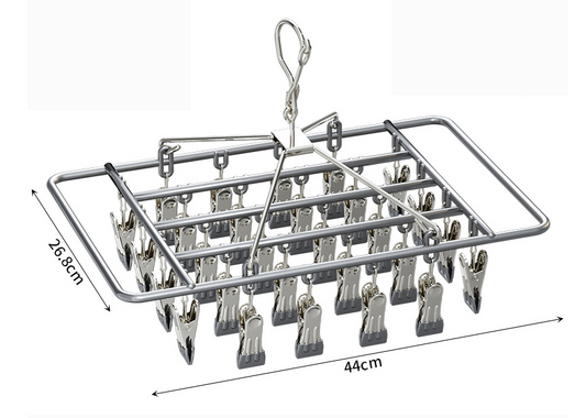 Jack Brown Stainless Steel Clothes Drying Hanger with 28 Pegs