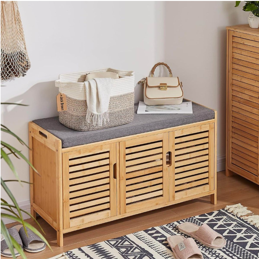 Jack Brown 19L Cotton Woven Storage Basket Cosmetic&Towel Organiser Bins - Beige