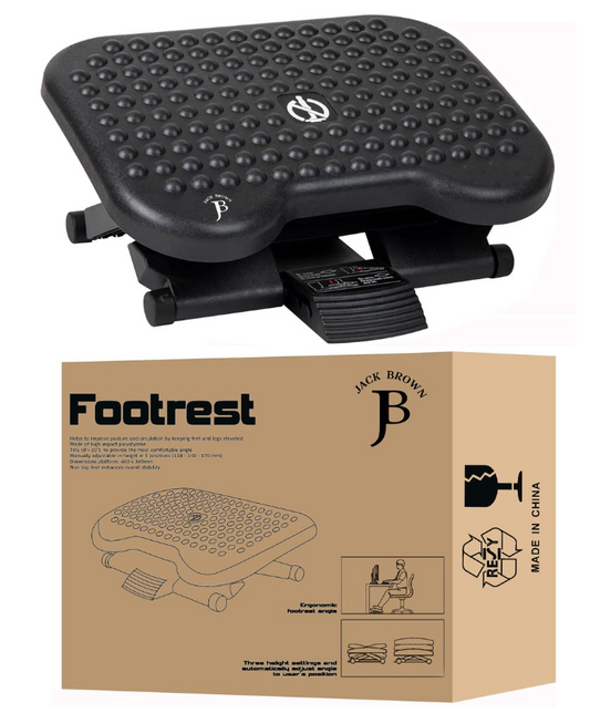 Jack Brown Adjustable Office Under Desk Footrest