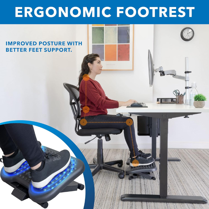 Jack Brown Adjustable Office Under Desk Footrest