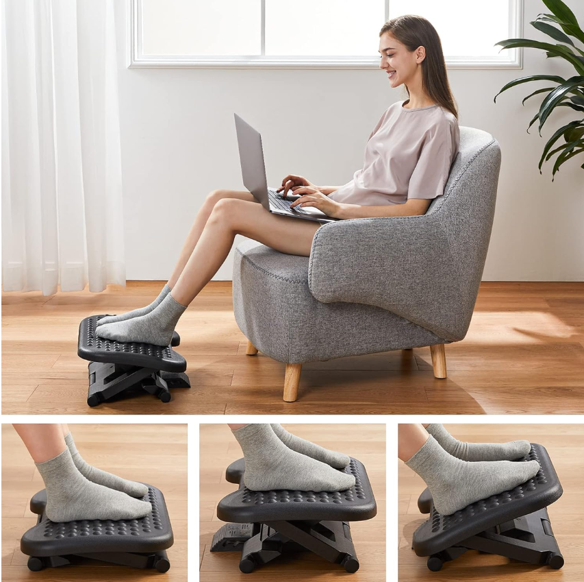 Jack Brown Adjustable Office Under Desk Footrest
