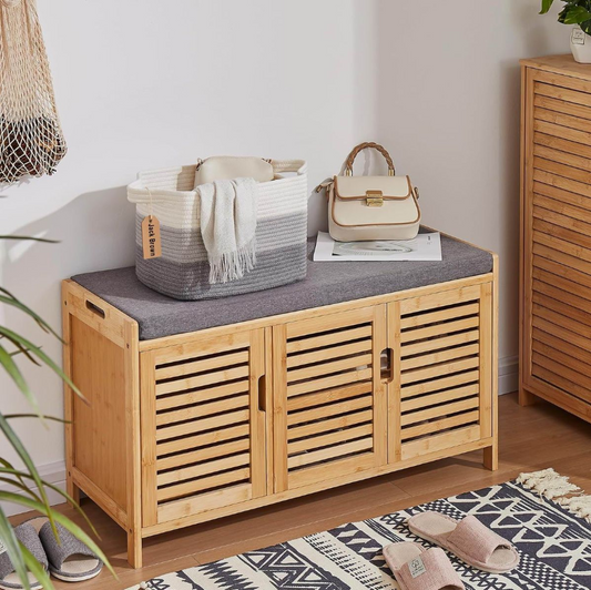 Jack Brown 19L Cotton Woven Storage Basket Cosmetic&Towel Organiser Bins- Grey